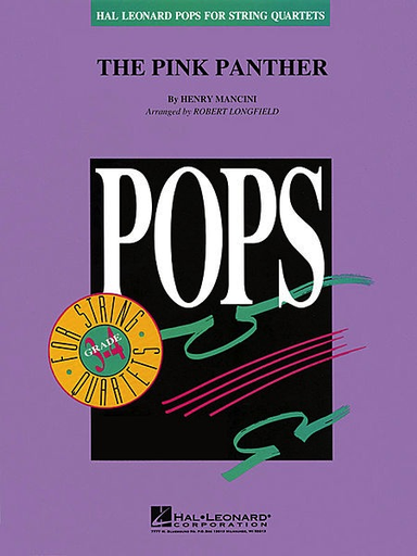 HAL LEONARD Mancini, Henry: The Pink Panther-Pops for String Quartet (score and parts)