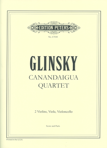 Glinsky, Albert: Canandaigua Quartet (string quartet) score and parts