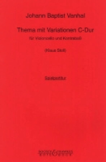 HAL LEONARD Vanhal, JB (Stoll): Theme & Variation in C (cello & bass)