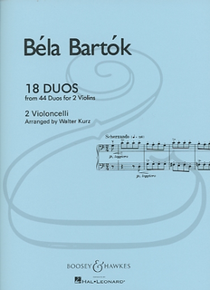 HAL LEONARD Bartok (Kurz): 18 Duos for 2 Violoncelli - ARRANGED (2 cellos) Boosey & Hawkes