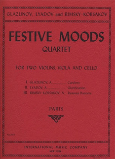 International Music Company Glazunov, Lyadov, Rimsky-Korsakov: Festive Moods-Jour de Fete (string quartet)
