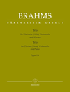 Barenreiter Brahms (Hogwood): Trio in A minor for Clarinet, Cello, & Piano, Op.114 - URTEXT (clarinet/viola, cello, & piano) Barenreiter