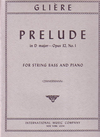 International Music Company Gliere, Reinhold (Zimmermann): Prelude Op.32#1 (bass & piano)