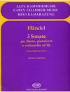 HAL LEONARD Handel, G.F.: 3 Sonate for flute, cello, piano