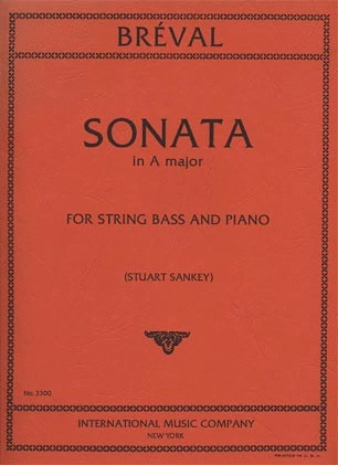 International Music Company Breval, J.B.: Sonata in A (bass & piano)