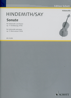 HAL LEONARD Hindemith (Say): Sonate for Cello and Piano Op. 11