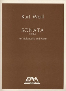 HAL LEONARD Weill, Kurt: Sonata for Cello and Piano, Out of Print