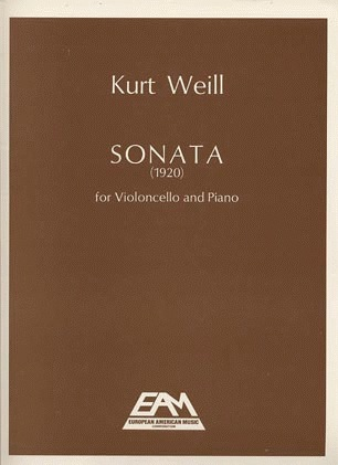 HAL LEONARD Weill, Kurt: Sonata for Cello and Piano, Out of Print