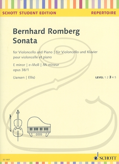 HAL LEONARD Romberg (Jansen/Ellis): Sonata No.1 in E minor, Op.38 (cello & piano)