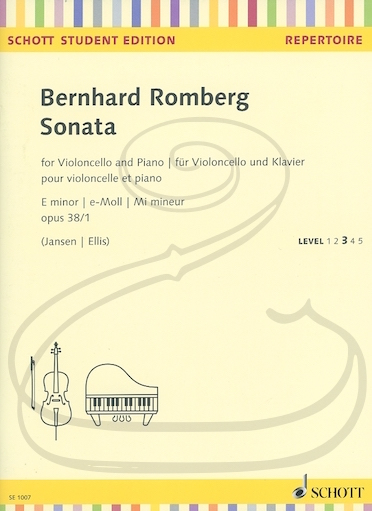 HAL LEONARD Romberg (Jansen/Ellis): Sonata No.1 in E minor, Op.38 (cello & piano)
