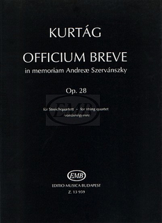 HAL LEONARD Kurtag, Gyorgy: Officium Brev Op.28 (string quartet)