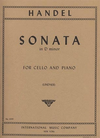 International Music Company Handel: Sonata D minor Cello and Piano