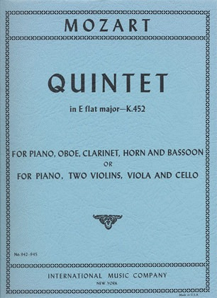 International Music Company Mozart, W.A: Quintet in Eb Major K.452 (piano, 2 violins, Viola, Cello)