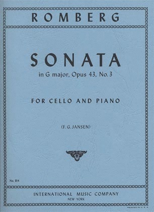 International Music Company Romberg (Jansen): Sonata No.3 in G Major, Op.43 (cello & piano)