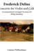 Lauren Publications Delius (Heseltine): Concerto for Violin & Cello (violin, cello, & piano accompaniment) Lauren Publications