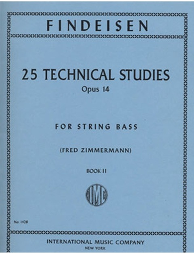 International Music Company Findeisen, T.A. (Zimmerman): 25 Technical Studies, Op.14 Volume 2 (bass)