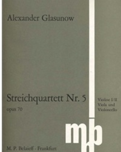 C.F. Peters Glazunov, A.K. String Quartet No. 5 in d minor, Op. 70 parts