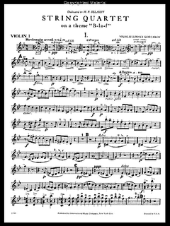 International Music Company Borodin, Glazunov, Lyadov, Rimsky-Korsakov: Quartet on a theme B-LA-F (string quartet) IMC