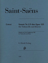 Saint-Saens, C.: Sonata for Cello and Piano No.2 in F Major, Op.123 - URTEXT (cello, and piano)