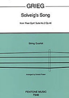 HAL LEONARD Grieg, Edvard (Fentone Series): Solveig's Song from Peer Gynt (string quartet)