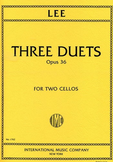 International Music Company Lee: Three Duets, Opus 36 for two cellos