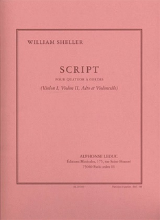 Sheller, William: Script (string quartet) score and parts