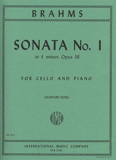 International Music Company Brahms: Sonata No. 1 in E minor, Opus 38 for cello and piano