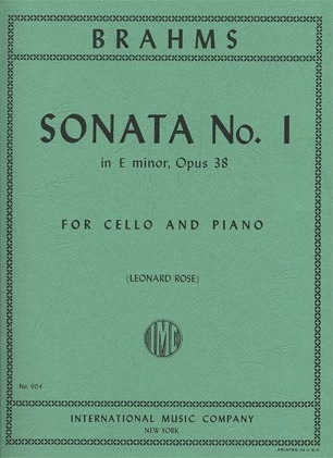 International Music Company Brahms, Johannes (Rose): Sonata #1 in E minor, Op.38 (cello & piano)