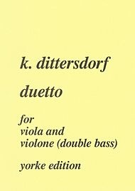 Carl Fischer Dittersdorf, Carl Ditters von: Duetto (bass & viola)