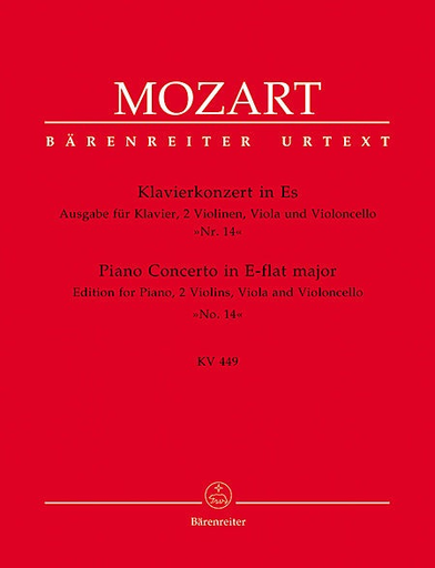 Barenreiter Mozart, W.A.: Quintet from Piano Concerto No.14 in E-flat major (2 violins, Viola, cello, piano) Barenreiter