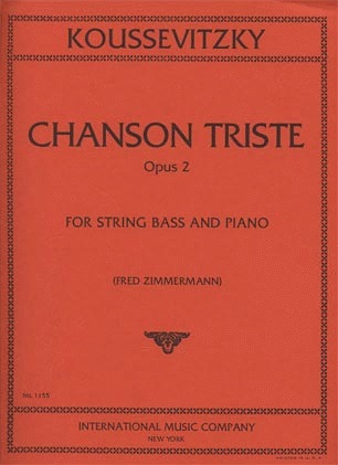 International Music Company Koussevitzky, Serge: Chanson Triste Op.2 (bass & piano)