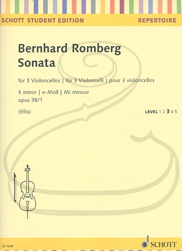 HAL LEONARD Romberg (Ellis): Sonata No.1 in E minor, Op.38 (3 cellos) Schott