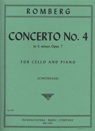 International Music Company Romberg (Schroder & Rose): Concerto No.4 in E minor, Op.7 (cello & piano)