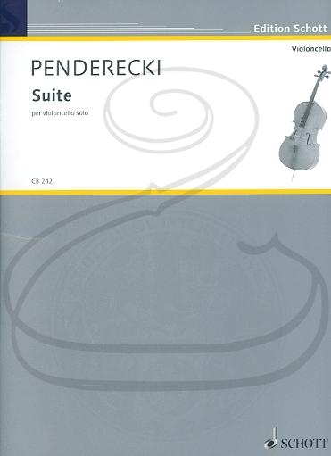HAL LEONARD Penderecki: Suite for Violoncello Solo (cello) Schott