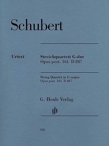 HAL LEONARD Schubert, F. (Voss, ed.): String Quartet in G major, Op.post.161, D887, urtext (2 violins, viola, and cello)