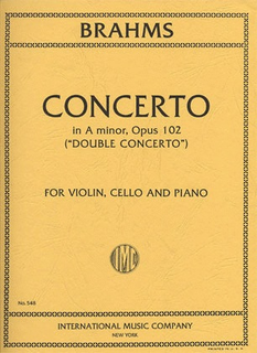 International Music Company Brahms (Fournier/Francescatti): Double Concerto in A minor, Op.102 (violin, cello, & piano reduction)