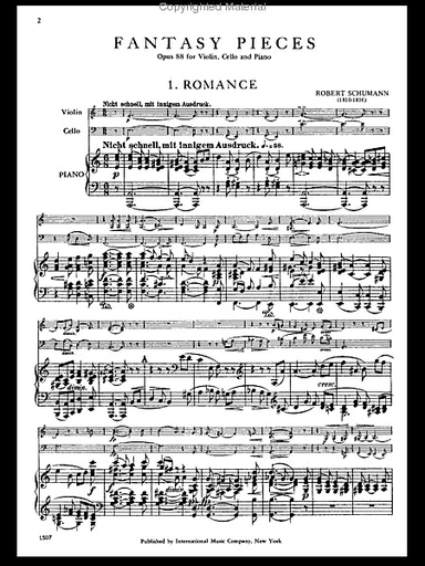 International Music Company Schumann, Robert: Fantasy Pieces Op.88 (violin, cello, piano)