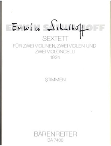 Barenreiter Schulhoff, Erwin: Sextett (1924) (2 violins, 2 violas, 2 cellos) Barenreiter