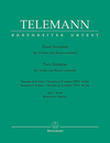 Barenreiter Telemann, G.P.: Two Sonatas for Violin & Basso Continuo (violin, piano, cello) Barenreiter