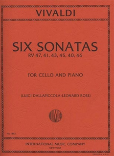 International Music Company Vivaldi: Six Sonatas RV 47, 41, 43, 45, 40, 46 (cello & piano) IMC