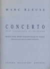 Carl Fischer Bleuse, Marc: Concerto for Cello & Orchestra (cello & piano)