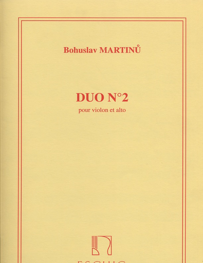 HAL LEONARD Martinu, Bohuslav: Duo #2 for Violin & Viola