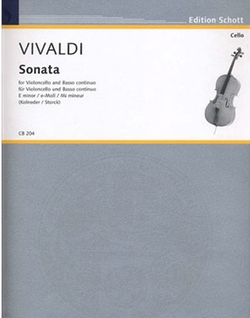 HAL LEONARD Vivaldi, Antonio: Sonata in E minor for Cello & Basso continuo (cello & piano)