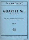 International Music Company Tchaikovsky: Quartet No. 1 in D major, Opus 11 for string ensembles without piano