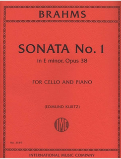 International Music Company Brahms, Johannes (Kurtz): Sonata #1 in E minor, Op.38 (cello & piano)