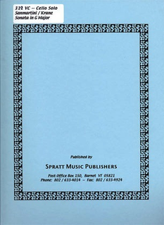 Sammartini, G.B. (Krane): Sonata in G major (cello & piano)