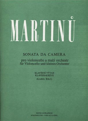 Barenreiter Martinu, Bohuslav: Sonata da Camera 1940 (cello & piano) Barenreiter