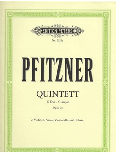 Pfitzner, Hans: Quintett in C major, Op.23 (2 violins, viola, cello, piano)