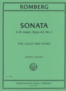 International Music Company Romberg (Jansen & Solow): Sonata No.1 in Bb Major, Op.43 (cello & piano)