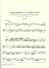 HAL LEONARD Paganini, N. (de Barbieri): 60 Variations on Barucaba, Op. 14 (violin & guitar)